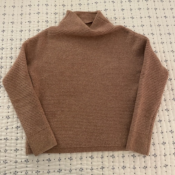 MADEWELL Mauve Mockneck Comfy Southfield Pullover Sweater - Picture 3 of 4